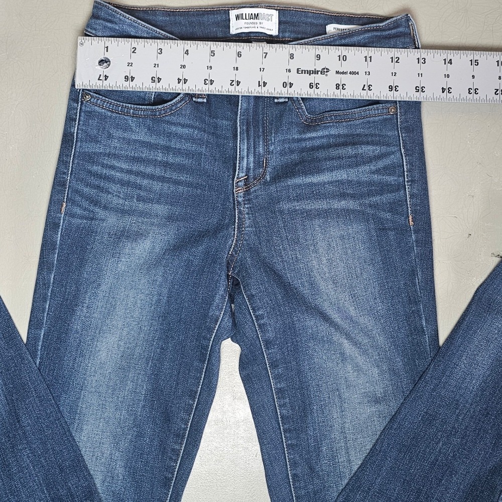 William Rast Perfect Skinny Jeans Womens 25 Dark Wash Stretch Denim Mid Rise - Picture 3 of 12